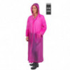 Tradineur - Chubasquero impermeable con capucha, reutilizable, poncho con mangas, capa para lluvia, cierre con botones, poliéste