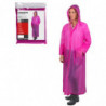 Tradineur - Chubasquero impermeable con capucha, reutilizable, poncho con mangas, capa para lluvia, cierre con botones, poliéste