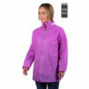 Tradineur - Chubasquero sport impermeable con capucha, reutilizable, poncho corto con mangas, lluvia, cierre con botones, poliés