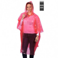 Tradineur - Pack de 6 chubasqueros impermeables de emergencia con capucha, reutilizables, ponchos para lluvia, poliéster (Mujer
