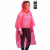 Tradineur - Pack de 4 chubasqueros impermeables de emergencia con capucha, reutilizables, ponchos para lluvia, poliéster (Mujer