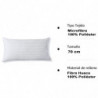 Tradineur - Almohada de fibra con doble funda y cremallera, 100% poliéster, firmeza media, muy suave, fabricada en España - 70 c