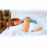 Tradineur - Almohada de fibra con doble funda y cremallera, 100% poliéster, firmeza media, muy suave, fabricada en España - 70 c