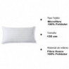Tradineur - Almohada de fibra con doble funda y cremallera, 100% poliéster, firmeza media, muy suave, fabricada en España - 135