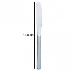 Tradineur - Pack de 6 cuchillos para postre de acero inoxidable, cubiertos clásicos para cortar tartas, pasteles, 19 cm