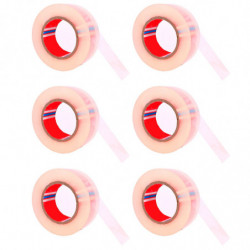 Tradineur - Pack de 6 rollos de cinta adhesiva para embalaje ultratransparente, precinto multiusos, embalar, sellar, empaquetar,