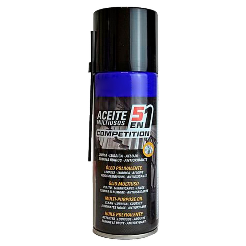 Tradineur - Bote de Aceite Multiusos 5 en 1 - Capacidad de 400 ml - Limpia, lubrica, afloja, elimina ruidos y actúa como antioxi Tradineur - Bote de Aceite Multiusos 5 en 1 - Capacidad de 400 ml - Limpia, lubrica, afloja, elimina ruidos y actúa como antioxi
