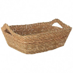 Tradineur - Cesta de Mimbre rectangular con Asas - Fabricado en España - Ideal para el almacenamiento y la decoración de tu hoga