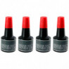 Tradineur - Pack de 4 Botes de tinta para tampones y sellos - Tinta de sellar sin aceite, válida para sellos de oficina - Entint
