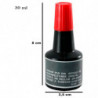 Tradineur - Pack de 4 Botes de tinta para tampones y sellos - Tinta de sellar sin aceite, válida para sellos de oficina - Entint