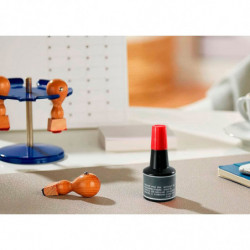 Tradineur - Pack de 4 Botes de tinta para tampones y sellos - Tinta de sellar sin aceite, válida para sellos de oficina - Entint