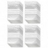 Tradineur - Paquete de 4 Pack de 6 Bolsas herméticas con franjas para Escribir - Aptas para Alimentación y Reutilizables - 48 Un
