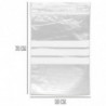 Tradineur - Paquete de 4 Pack de 6 Bolsas herméticas con franjas para Escribir - Aptas para Alimentación y Reutilizables - 48 Un