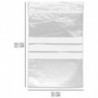 Tradineur - Paquete de 6 Pack de 16 Bolsas herméticas con franjas para Escribir - Aptas para Alimentación y Reutilizables - 96 U