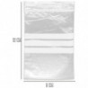 Tradineur - Paquete de 10 Pack de 50 Bolsas herméticas con franjas para Escribir - Aptas para Alimentación y Reutilizables - 500