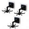 Tradineur - Pack de 3 Ganchos Giratorios de 360° para Colgar Platos Sin Perforación - Gancho Vertical Plegable de 180° - Fabrica