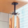 Tradineur - Pack de 3 Ganchos Giratorios de 360° para Colgar Platos Sin Perforación - Gancho Vertical Plegable de 180° - Fabrica