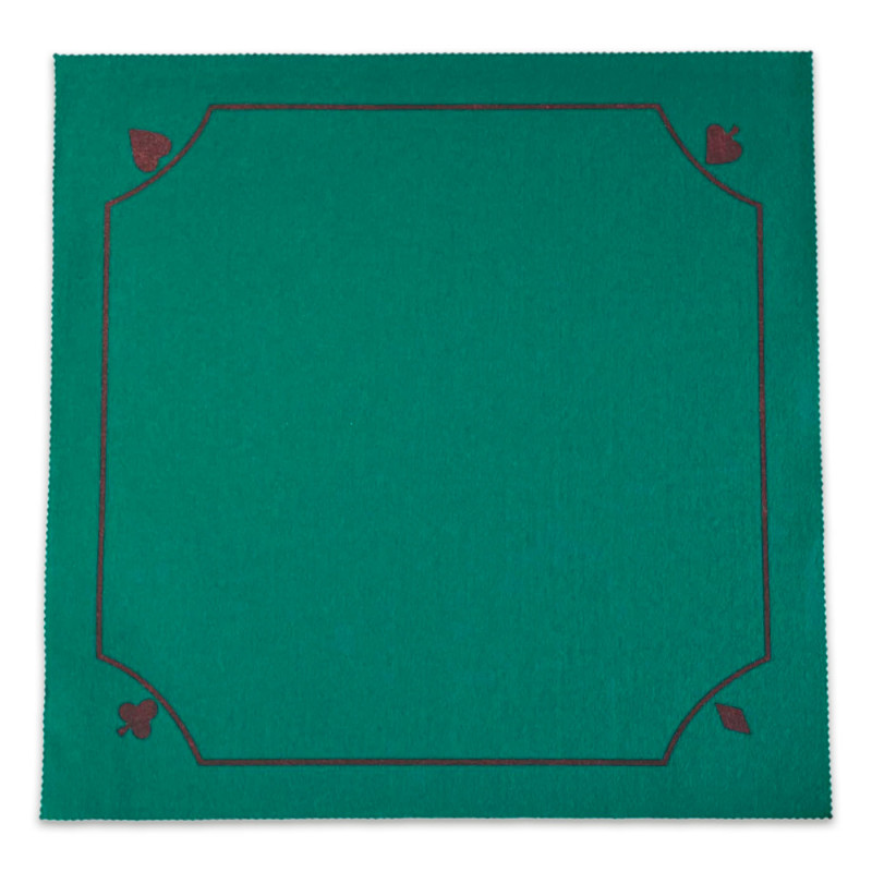 Tradineur - Tapete para Juegos de Poker - Fabricado en Poliester - Ideal para trasladarlo a cualquier lugar - 50 x 50 cm - Color