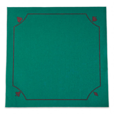 Tradineur - Tapete para Juegos de Poker - Fabricado en Poliester - Ideal para trasladarlo a cualquier lugar - 50 x 50 cm - Color