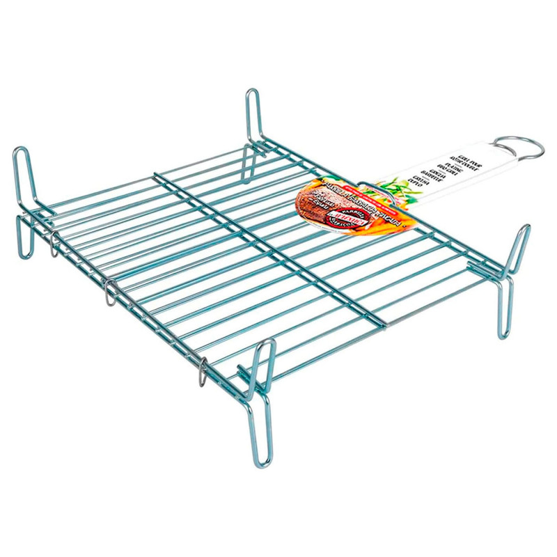 Tradineur - Parrilla Doble para barbacoas - Fabricada en Acero - Fácil Limpieza y Apta para uso alimentario - 30 x 35 cm Tradineur - Parrilla Doble para barbacoas - Fabricada en Acero - Fácil Limpieza y Apta para uso alimentario - 30 x 35 cm