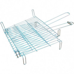 Tradineur - Parrilla Doble para barbacoas - Fabricada en Acero - Fácil Limpieza y Apta para uso alimentario - 30 x 35 cm