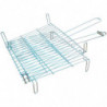 Tradineur - Parrilla Doble para barbacoas - Fabricada en Acero - Fácil Limpieza y Apta para uso alimentario - 30 x 35 cm
