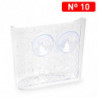 Tradineur - Cesta para ducha - Nº 10 - Fabricado en Plástico - Incluye ventosas para buen agarre - 16,5 x 10,5 x 20,2 cm