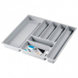 Tradineur - Cubertero N.º 3 - Fabricado en Plástico - Recipiente para ordenación y almacenamiento de cubertería - 4,6 x 45 x 45