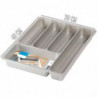 Tradineur - Cubertero N.º 2 - Fabricado en Plástico - Recipiente para ordenación y almacenamiento de cubertería - 4,6 x 30 x 40