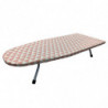 Tradineur - Tabla de Planchar Pequeña - Fabricada en Madera - Soporte para plancha y patas metálicas antideslizantes - 30 x 75 c