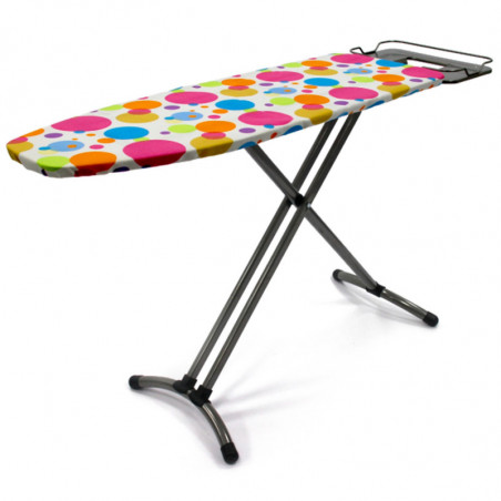 Tradineur - Tabla de Planchar Plegable - Fabricada en Madera - Soporte para plancha y patas metálicas antideslizantes - 42 x 120