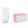Tradineur - Pack de 6 Vasos modelo Toledo - Capacidad de 470 ml (16 oz) - Fabricado en Vidrio - Apto para lavavajillas y microon