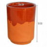 Tradineur - Pack de 3 Vasos de barro - Funcional en Vitro y Gas - Apto para Microonda y Horno - Fácil limpieza en lavavajillas -