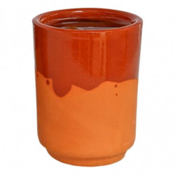 Tradineur - Pack de 3 Vasos de barro - Funcional en Vitro y Gas - Apto para Microonda y Horno - Fácil limpieza en lavavajillas -