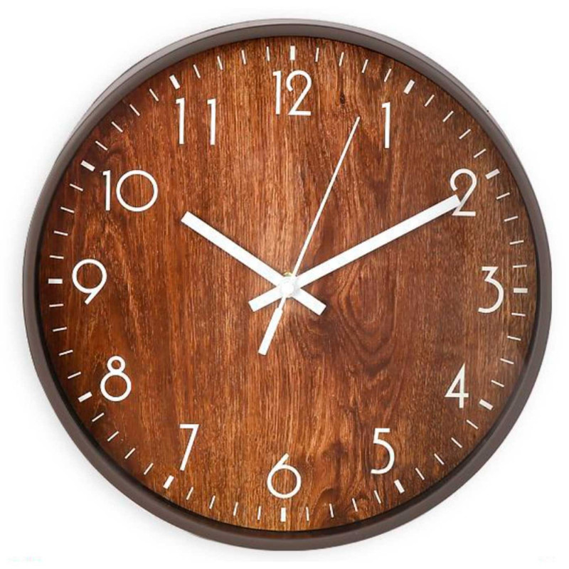 Tradineur - Reloj redondo de pared con números grandes, silencioso, funcionamiento a pilas, minimalista, moderno, decoración, co Tradineur - Reloj redondo de pared con números grandes, silencioso, funcionamiento a pilas, minimalista, moderno, decoración, co