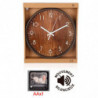 Tradineur - Reloj redondo de pared con números grandes, silencioso, funcionamiento a pilas, minimalista, moderno, decoración, co