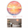Tradineur - Reloj redondo de pared con números grandes, silencioso, funcionamiento a pilas, minimalista, moderno, decoración, co