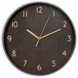 Tradineur - Reloj redondo de pared con números grandes, silencioso, funcionamiento a pilas, minimalista, moderno, decoración, co