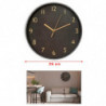 Tradineur - Reloj redondo de pared con números grandes, silencioso, funcionamiento a pilas, minimalista, moderno, decoración, co
