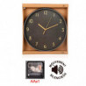 Tradineur - Reloj redondo de pared con números grandes, silencioso, funcionamiento a pilas, minimalista, moderno, decoración, co