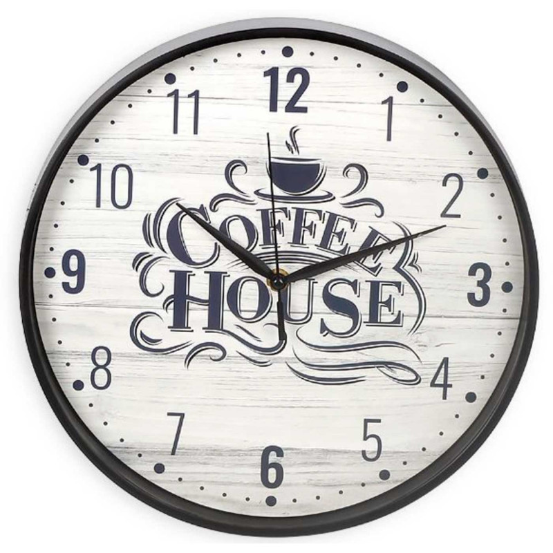 Tradineur - Reloj redondo de pared con números grandes, silencioso, funcionamiento a pilas, minimalista, moderno, decoración, co Tradineur - Reloj redondo de pared con números grandes, silencioso, funcionamiento a pilas, minimalista, moderno, decoración, co