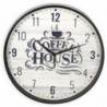 Tradineur - Reloj redondo de pared con números grandes, silencioso, funcionamiento a pilas, minimalista, moderno, decoración, co