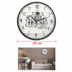 Tradineur - Reloj redondo de pared con números grandes, silencioso, funcionamiento a pilas, minimalista, moderno, decoración, co