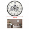 Tradineur - Reloj redondo de pared con números grandes, silencioso, funcionamiento a pilas, minimalista, moderno, decoración, co