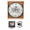 Tradineur - Reloj redondo de pared con números grandes, silencioso, funcionamiento a pilas, minimalista, moderno, decoración, co