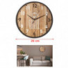 Tradineur - Reloj redondo de pared con números grandes, silencioso, funcionamiento a pilas, minimalista, moderno, decoración, co