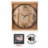 Tradineur - Reloj redondo de pared con números grandes, silencioso, funcionamiento a pilas, minimalista, moderno, decoración, co