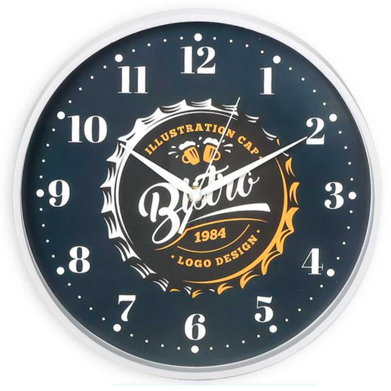 Tradineur - Reloj redondo de pared con números grandes, silencioso, funcionamiento a pilas, minimalista, moderno, decoración, co Tradineur - Reloj redondo de pared con números grandes, silencioso, funcionamiento a pilas, minimalista, moderno, decoración, co