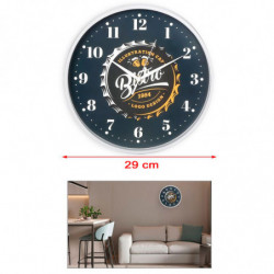 Tradineur - Reloj redondo de pared con números grandes, silencioso, funcionamiento a pilas, minimalista, moderno, decoración, co