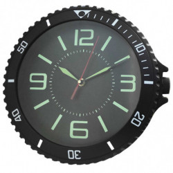 Tradineur - Reloj redondo de pared con números grandes, silencioso, funcionamiento a pilas, minimalista, moderno, decoración, co